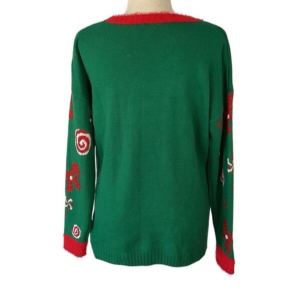 Holiday Time Treat Your Elf Ugly Christmas Sweater Women’s L 12/14 - Picture 2 of 6